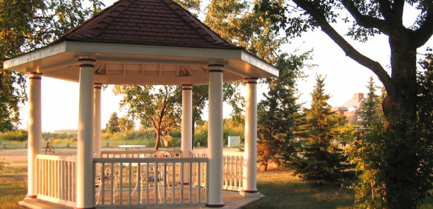 Enjoy a drink in the gazebo